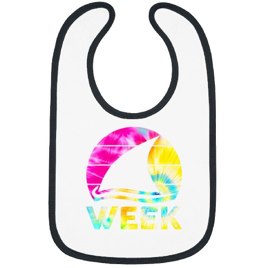2024 Week Retro Shark Fin Lover Sea Ocean Animal Summer Trip Bibs