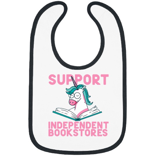 Support Independent Bookstores Book Lover Reading Nerd Bibs