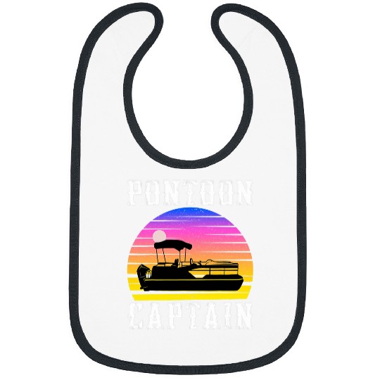 Pontoon Queen Pontoon Captain Funny Lake Pontoon Boat Lovers Bibs