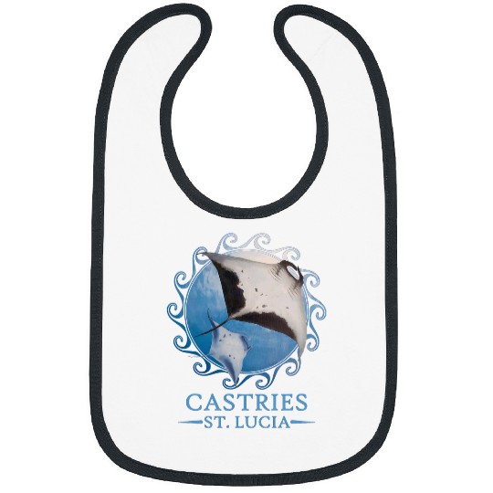 Castries St Lucia Stingray Manta Ray Ocean Animals Bibs