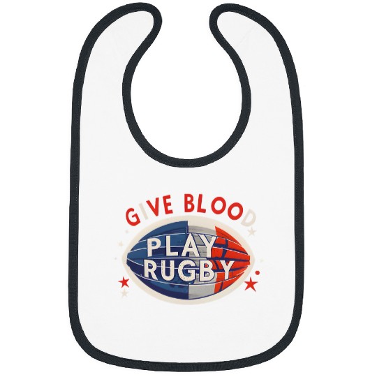 Give Blood Play Rugby Funny France Rugby Top French Rugby Bibs