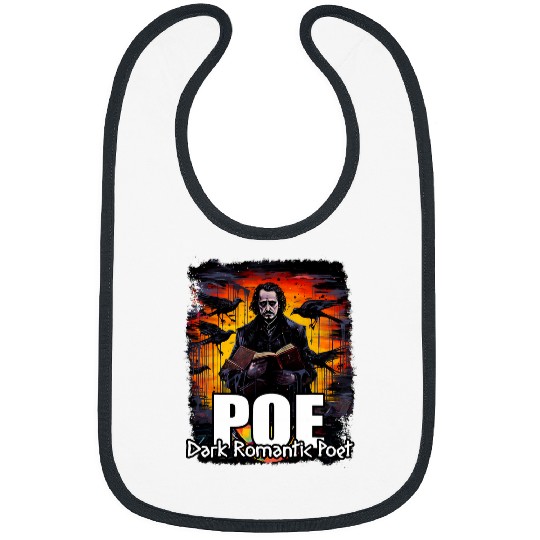 Dark Horror Book Writer Edgar Allan Poe Bibs
