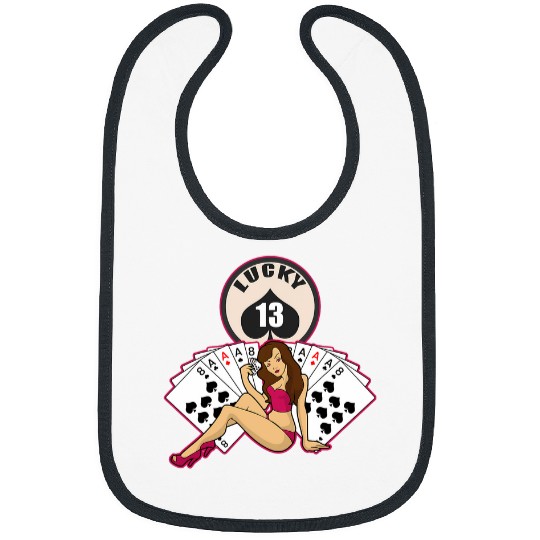 Pokers Pin Up Girl Lucky 13 Bibs