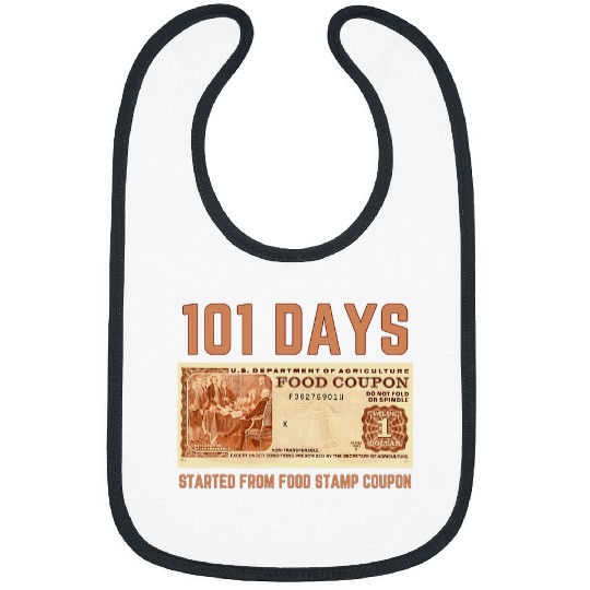 101 Days of School Food Stamp Coupon 100 Days Retro Bibs