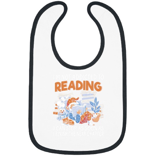 Book reading lover funny bookworm cute book nerd book reader Bibs