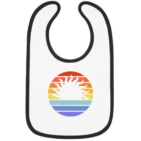 Jackson Lake Wyoming WY Sunrise Vacation Souvenir Bibs