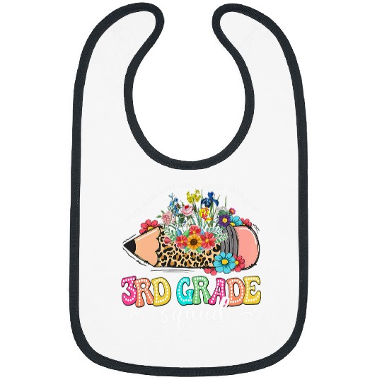 3rd Grade Squad Pencil Wildflower First Day Of School Bibs