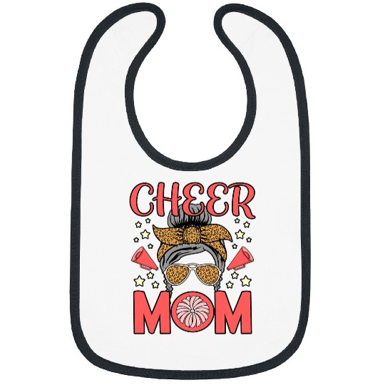 Cheer Mom Cheerleading Cheerleader Squad Coachss Graphic Bibs