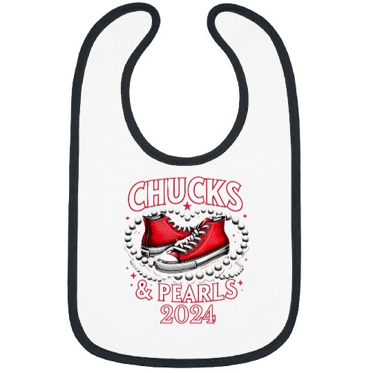 Cute Chucks And Pearls 2024 Bibs