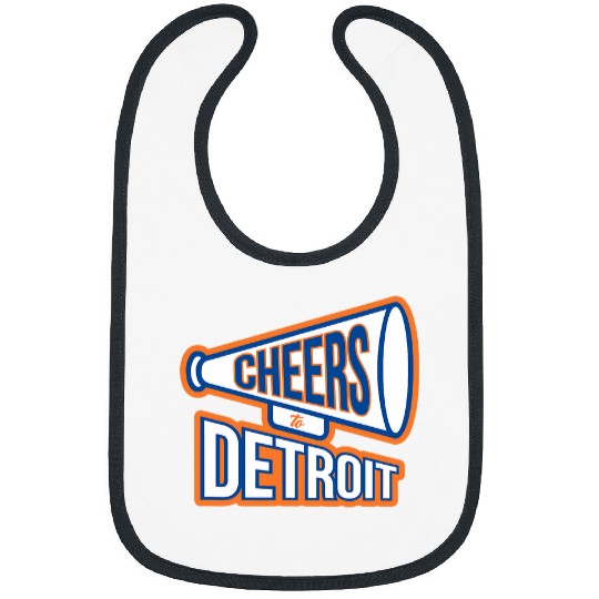 Detroit Navy Blue And Orange Megaphone Bibs