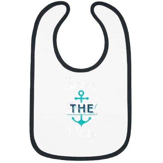 Nautical Bachelorette Party Gift Boat Anchor Seas the Day Bibs