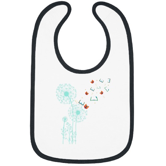 Book Reading Nerd Librarian Bookworm Dandelion Reading Bibs