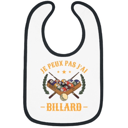 Mens Je Peux Pas Jai Billiard Quote For A Pool Player Bibs