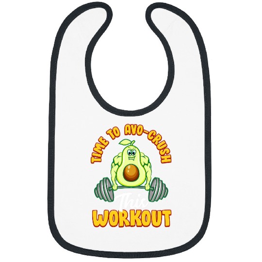 Avocado Weightlifting Funny Gift Fitness Workout Bibs