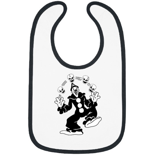 Koko the Clown Juggling Skulls Bibs