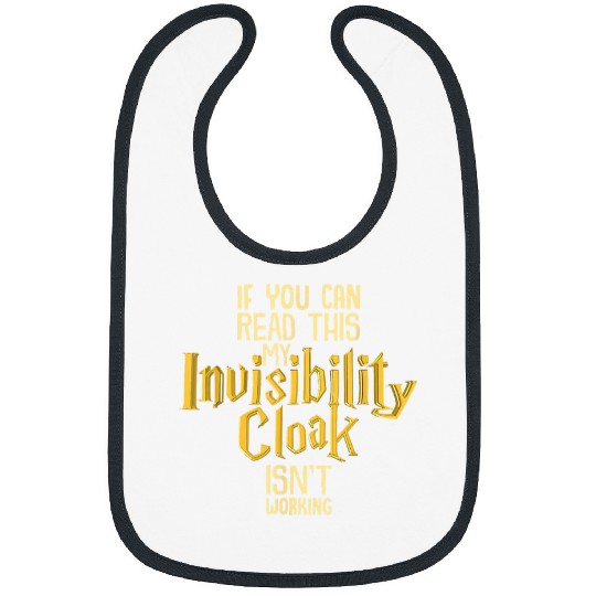 Invisibility Cloak Geek Book Movie Lover Kids Bibs