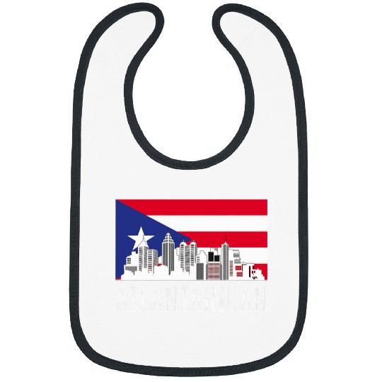 Atlanta Skyline Puerto Rico Flag Design Atlantarican Bibs