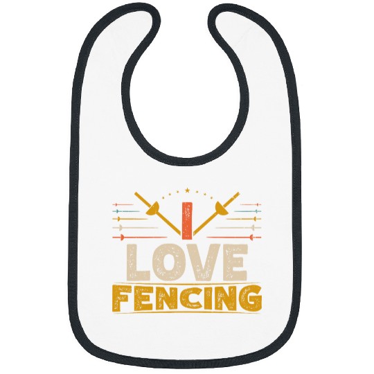 I Love Fencing Fencer Fencing Expert Fencing Trainer Fencing Bibs