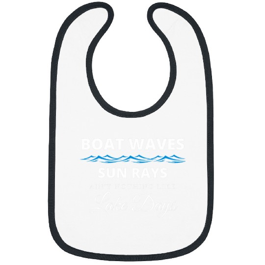 Preppy Nautical Boat Waves Sun Rays Lake Days Womens Bibs