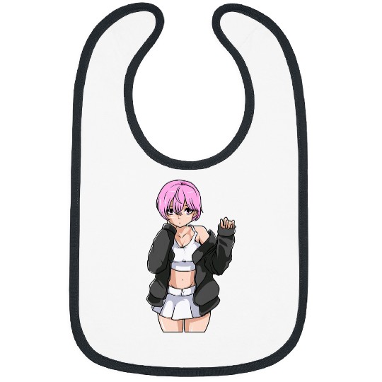 Cute Anime Girl Kawaii Waifu Senpai Japanese Cosplay Bibs