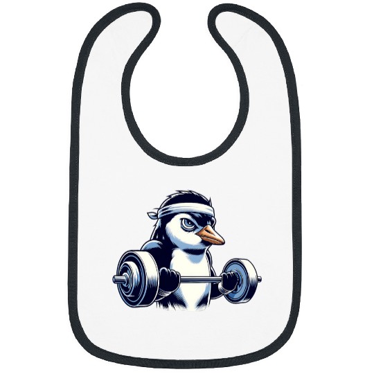 Penguin Powerlifting Weightlifting Gym Workout 1 Bibs