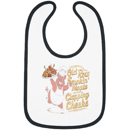 OldRow Smokin Meats And Clapping Cheeks Funny BBQ Bibs