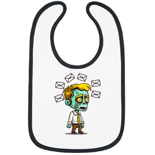 Zombie With Emails Design Supervisor Bibs