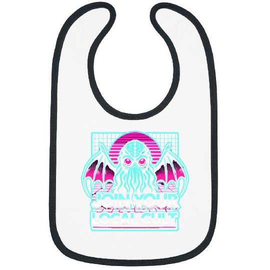 Cthulhu Join Your Local Cult Vaporwave Cosmic Horror Cthulhu 4 Bibs