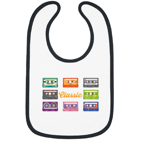 Pop Art Classic Cassette Tape Nineties Comic Book Bibs