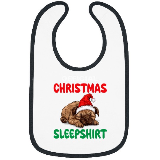 Cute Brussels Griffon Dog Official Christmas Sleep 1 Bibs