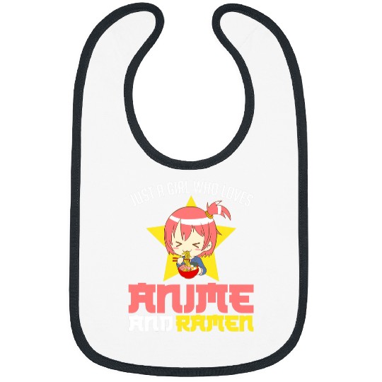 Just a Girl who loves ANIME and RAMEN Senpai OTAKU COSPLAY Bibs