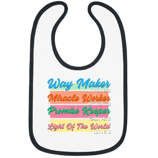 Way Maker Miracle Worker Promise Keeper Light Of The World Bibs