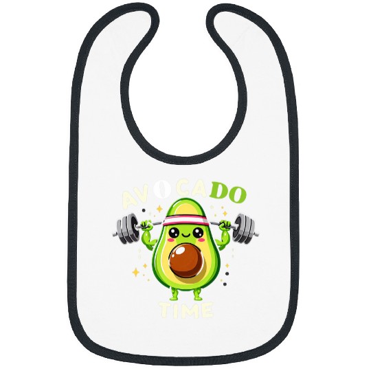 Avocado Powerlifting Weightlifting Gym Fitness Food Lover Bibs