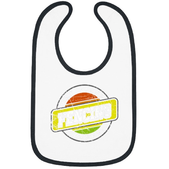 Eat Sleep Fencing Repeat Badge Style Design Practice Bibs