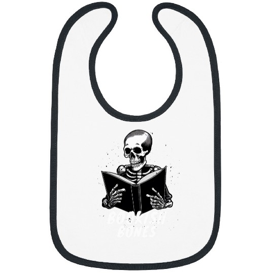 Bookish Bones Bookworm Skeletons Book Lover Bibs