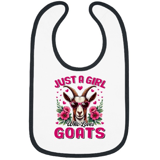 Just a Girl Who Loves Goatss Farm Animal Lover Bibs