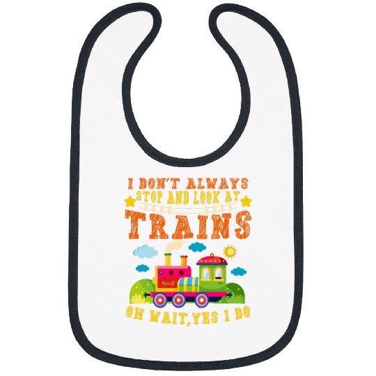 Cute Train Lover Locomotive Kids Toddler Train Bibs