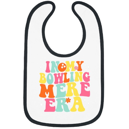 In My Bowling Mere Era Retro Game Day Groovy Bibs