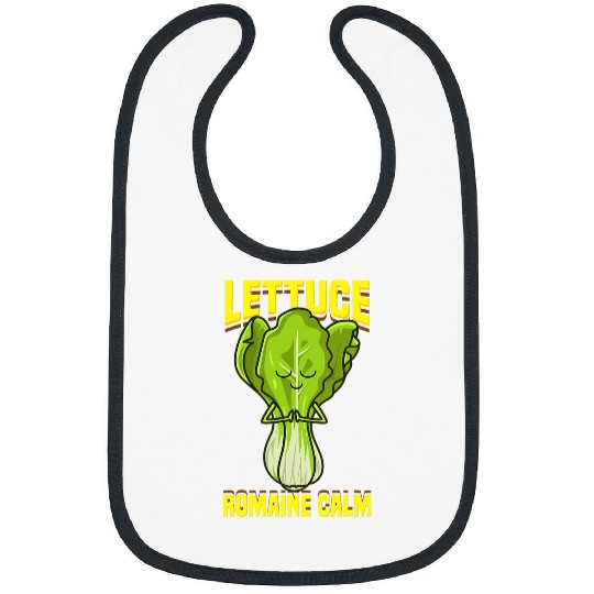 Funny Yoga Men Women Lettuce Romaine Calm Bibs