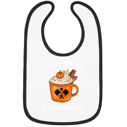 Pumpkin Spice and Pickleball Autumn Fall Sports Halloween Bibs