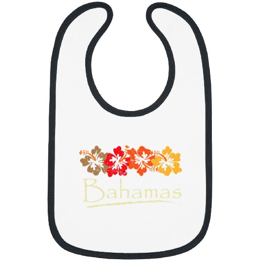 Bahamas Exotic Tropical Beach And Vacation vintagess Print Bibs