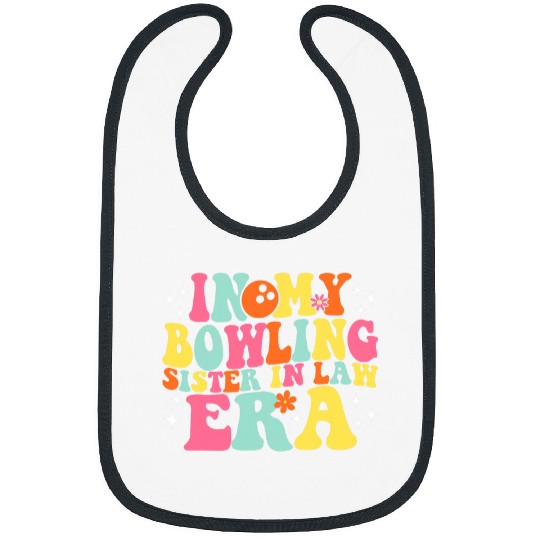 In My Bowling Sister in Law Era Retro Game Day Groovy Bibs