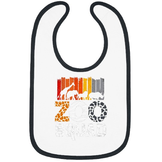 African Retro Sunset Wildlife Savannah Trip Safari Squad 1 Bibs