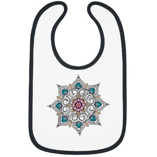 Beautiful Yoga Mantra Meditation Mandala Bibs