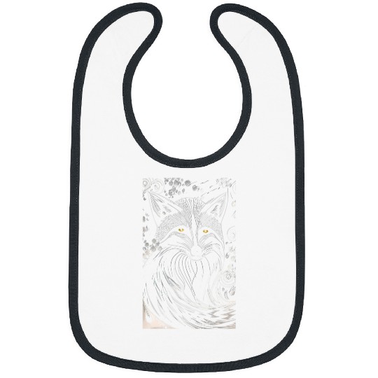 Adorable fox drawing 03 Bibs