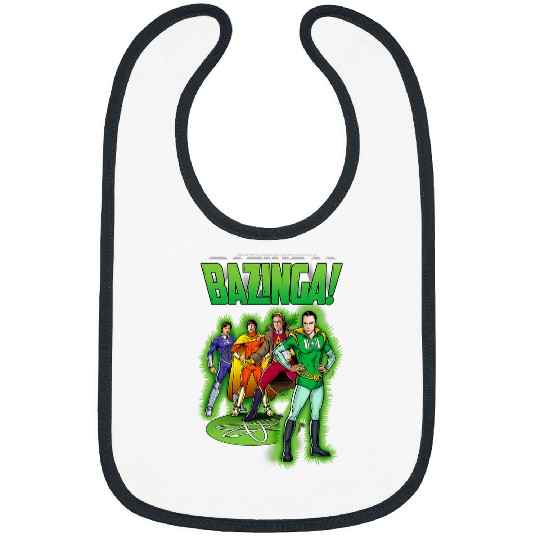 The Big Bang Theory Bazinga Comic Book Characters Bibs