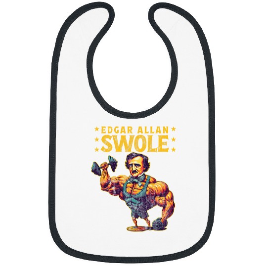 Edgar Allan Swole Edgar Allan Poe Weightlifting Distressed Bibs