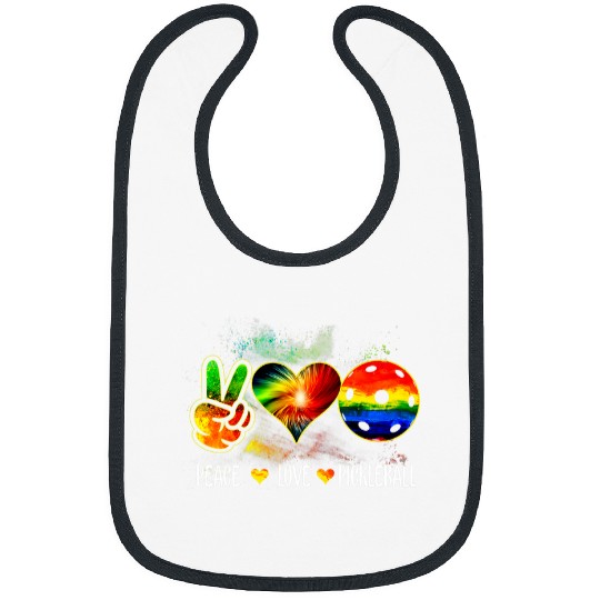 peace love pickleball tie dye pickleball lover game sport Bibs