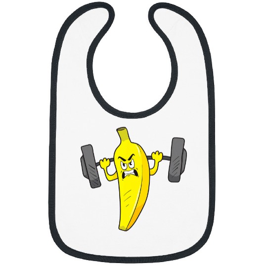 Banana Weightlifter Fitness Workout Motivation Bibs