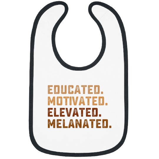Educated Motivated Elevated Black Pride Bibs